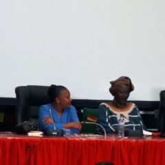 Aminata Dramane Traoré et Christiane Taubira au colloque du Fespaco